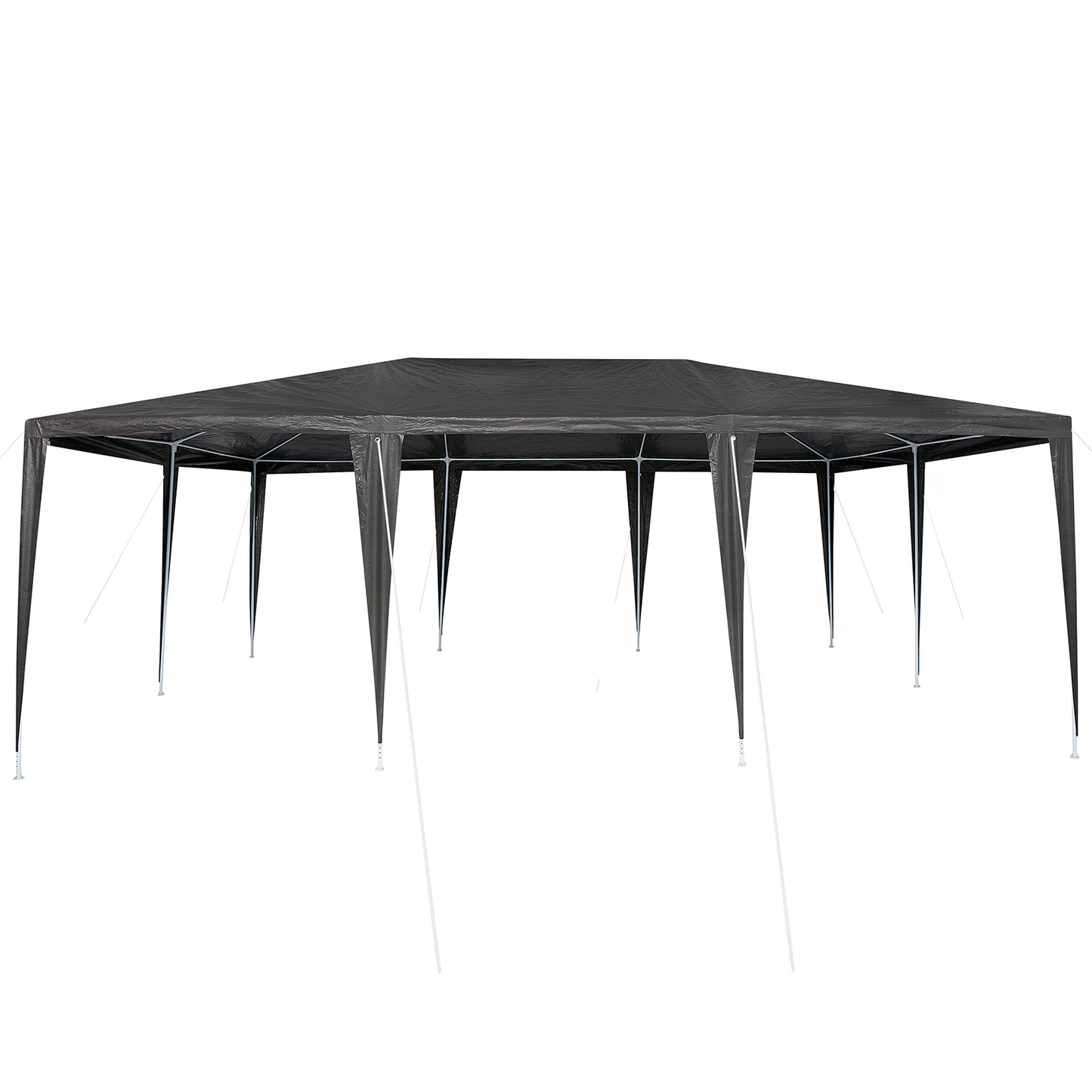 Partytelt Antrasitt 600 x 400 x 266 cm Polyetylen og Stål