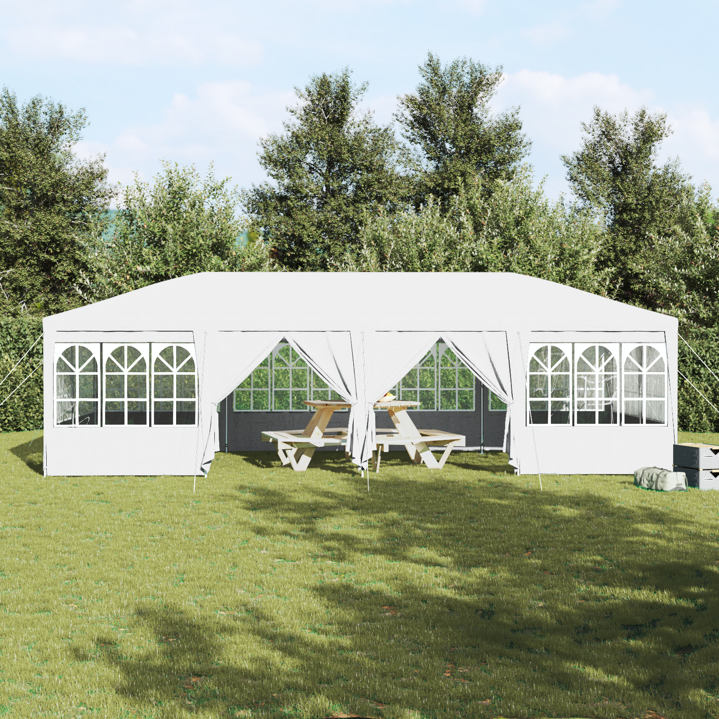 Partytelt Hvit 800 x 400 x 266 cm Polyethylen