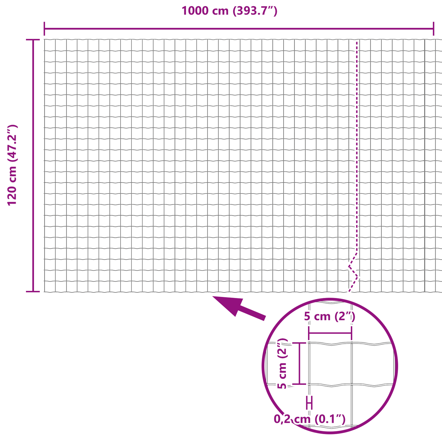 Euro gjerde grønn 1,2 x 10 m PVC-belagt jern
