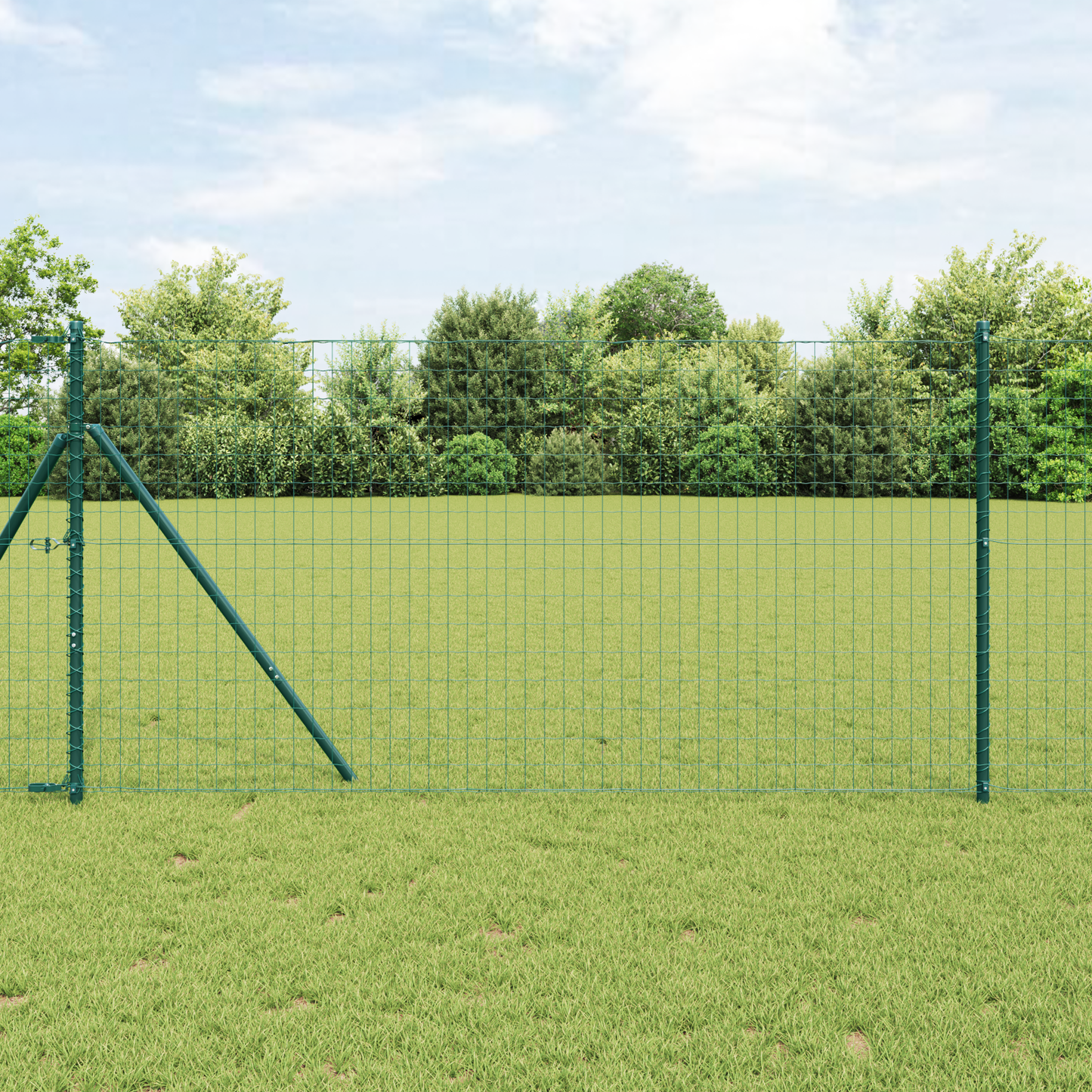 Euro gjerde grønn 1 x 10 m PVC-belagt jern