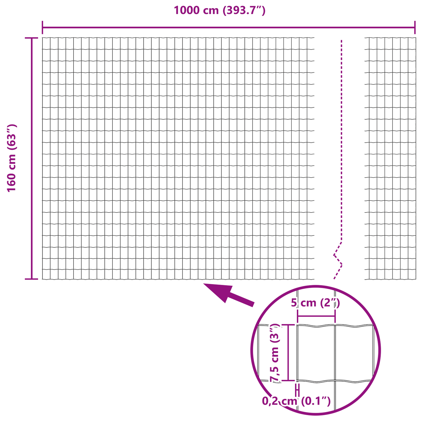 Euro gjerde grønn 1,6 x 10 m PVC-belagt jern