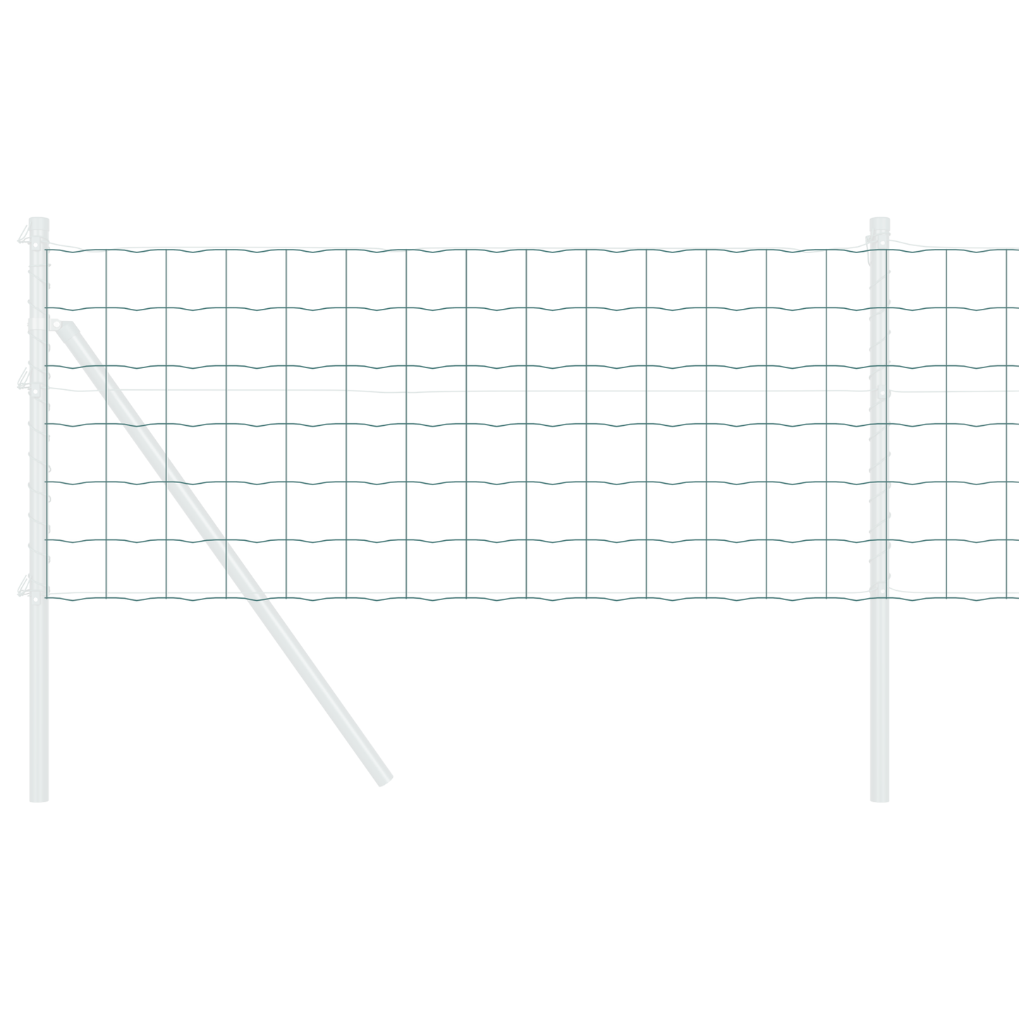Euro gjerde grønn 0,4 x 50 m PVC-belagt jern