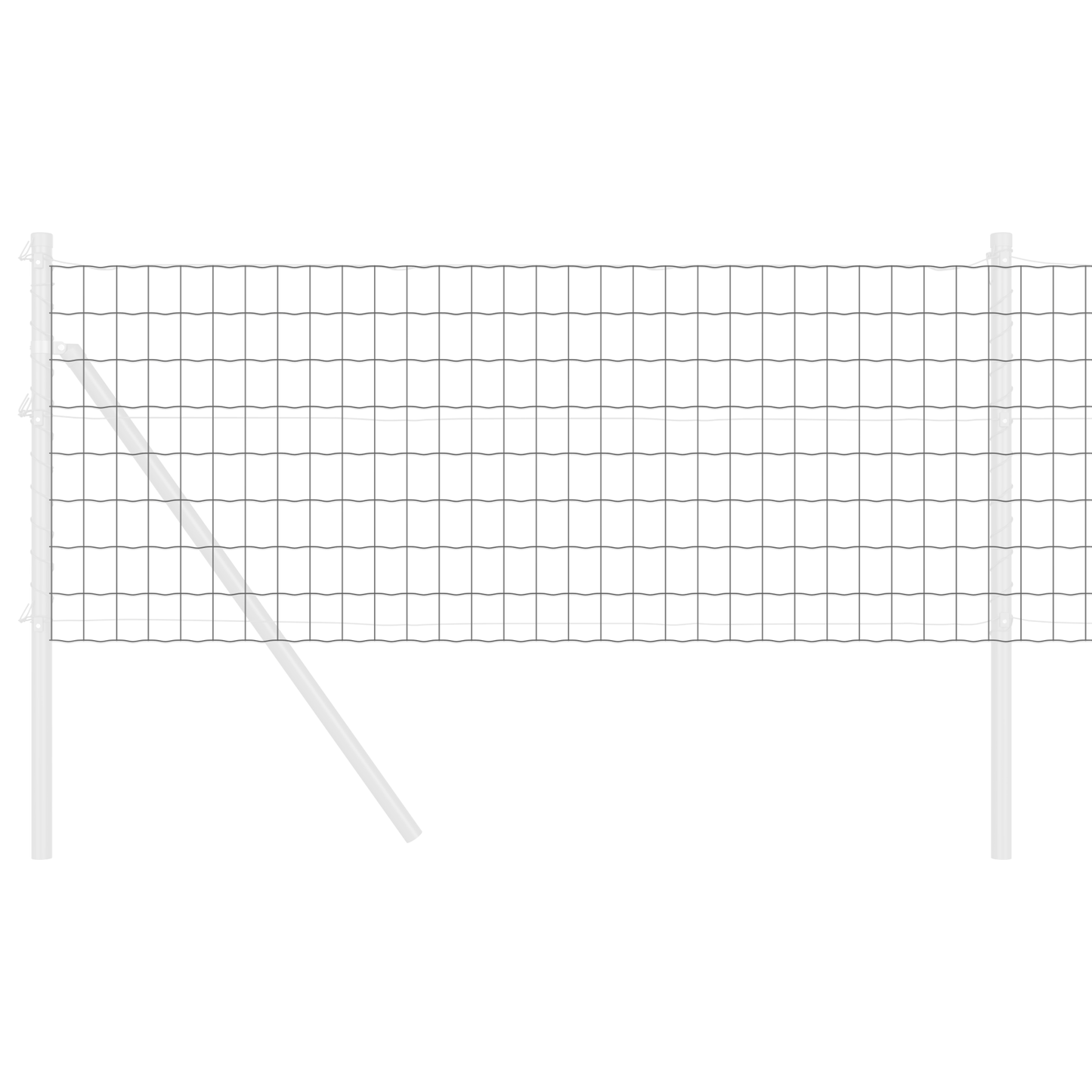 Euro gjerde Grå 0,4 x 10 m PVC-belagt jern