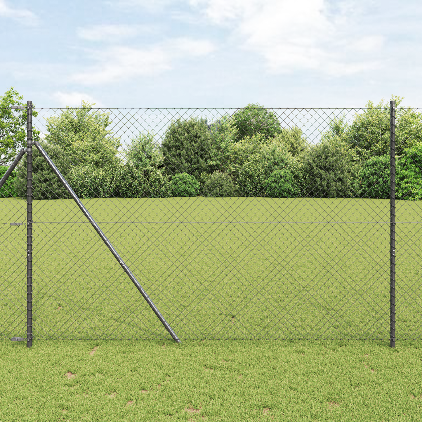 Kjedegjerde 10 x 1,5 m Stål Grå