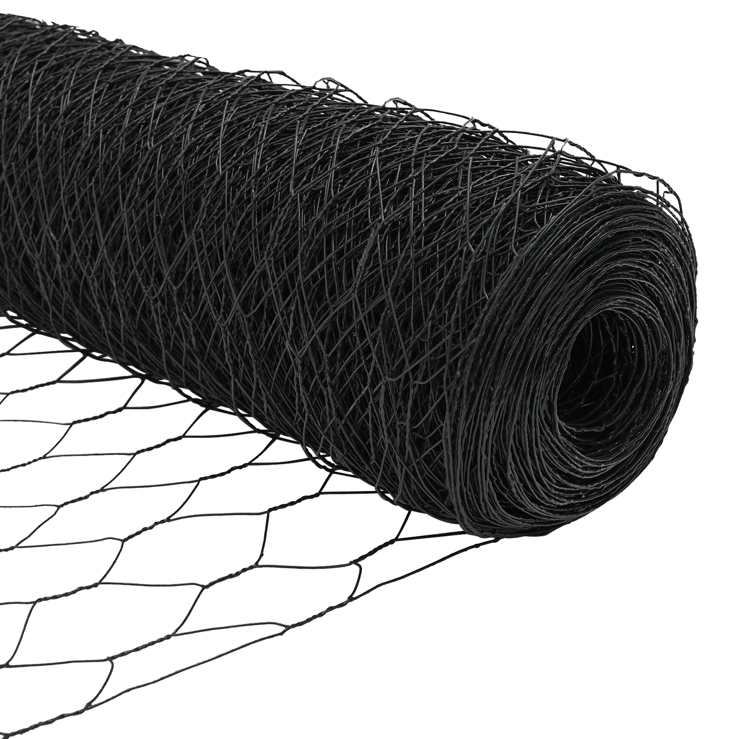 Sekskantet gjerde Grå 0,5 x 10 m PVC