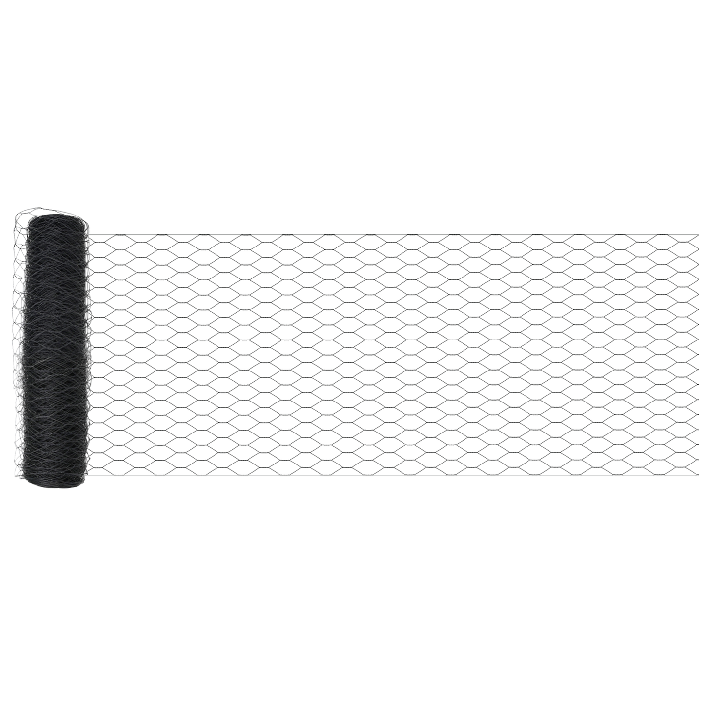 Sekskantet gjerde Grå 0,5 x 10 m PVC