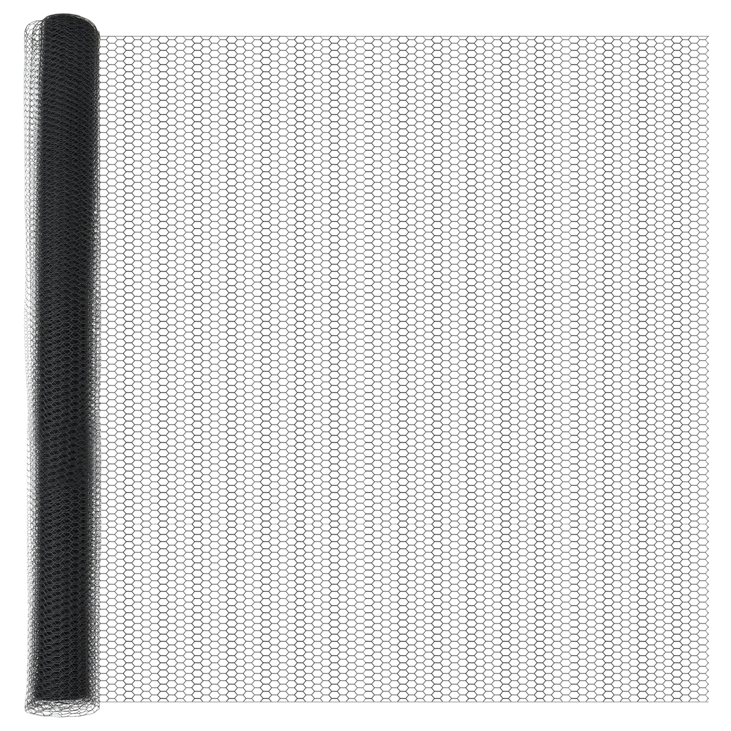 Sekskantet gjerde Grå 1,6 x 25 m PVC