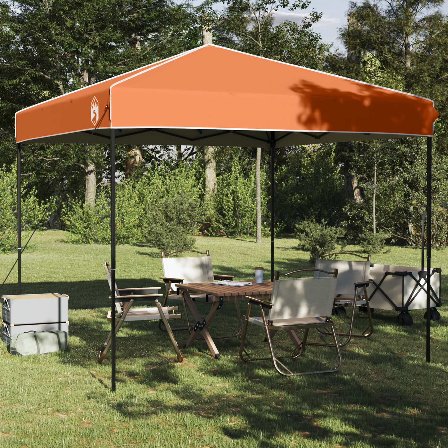Canopy telt Oransje 243 x 243 x 251 cm stoff