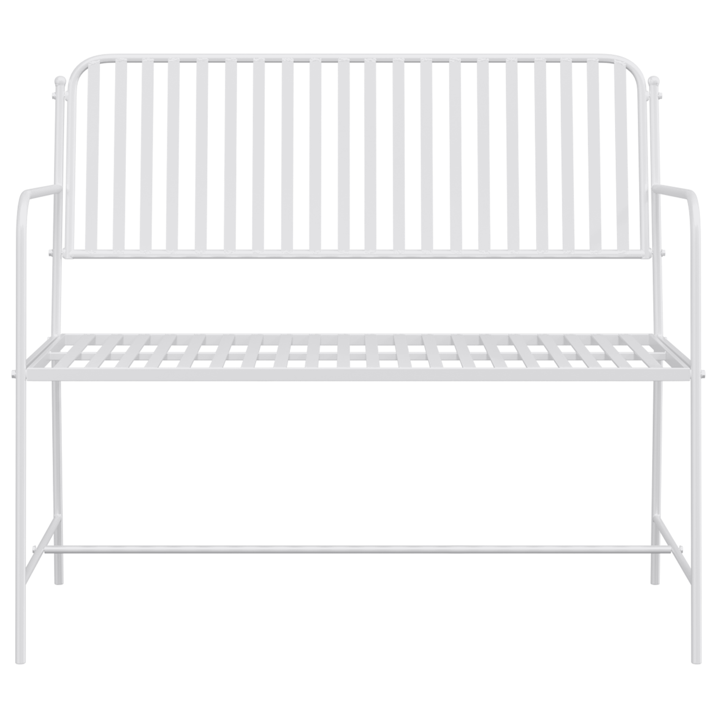 Hagebenk Rett Hvit 103,5 x 51,5 x 90 cm Stål