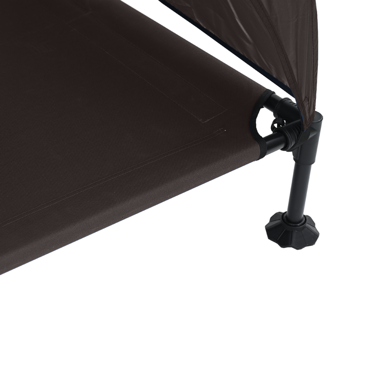 Hevet Hundeseng Brun 127 x 81 x 108 cm Stoff og stål