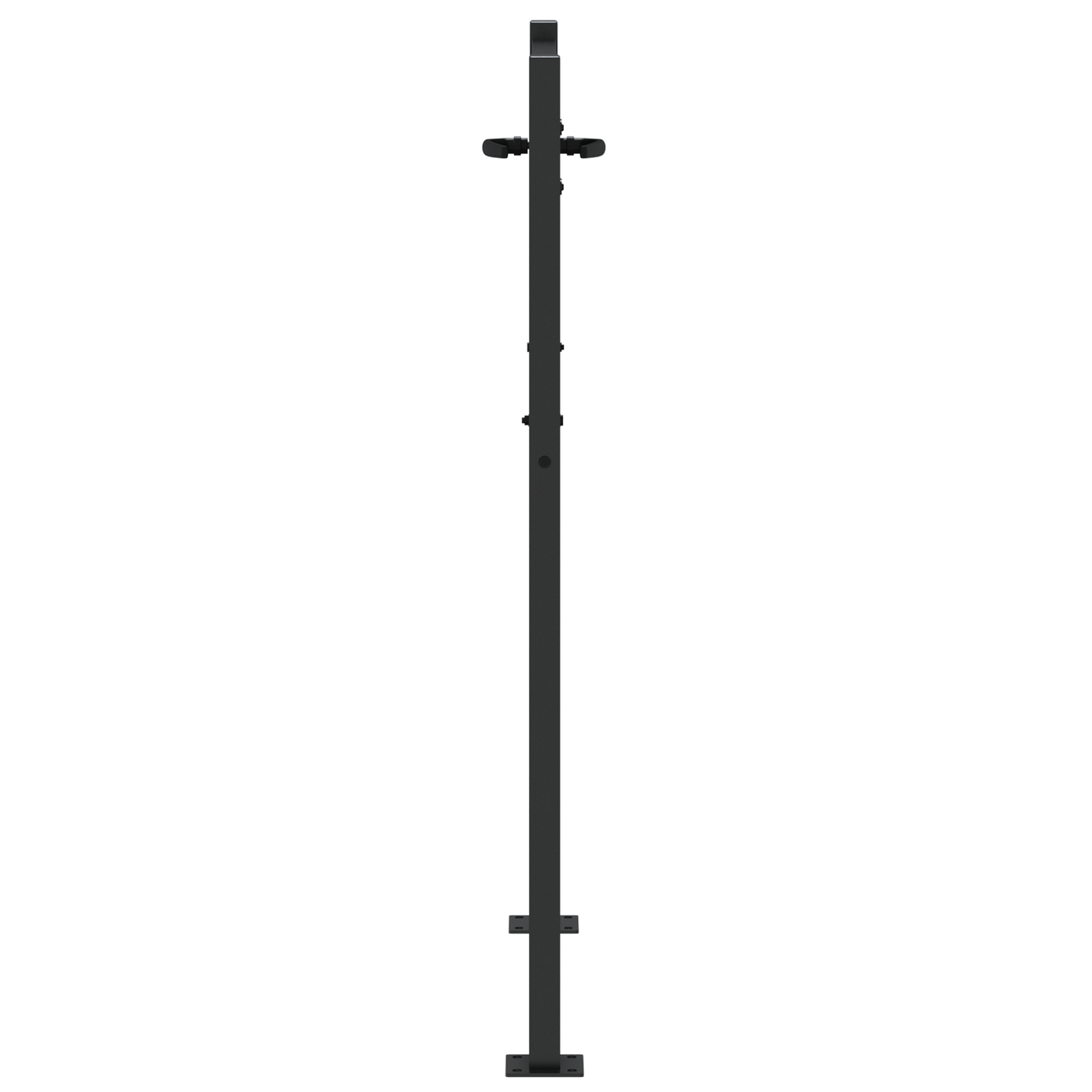 Hageport med lås Svart 110 x 130 cm Pulverlakkert stål