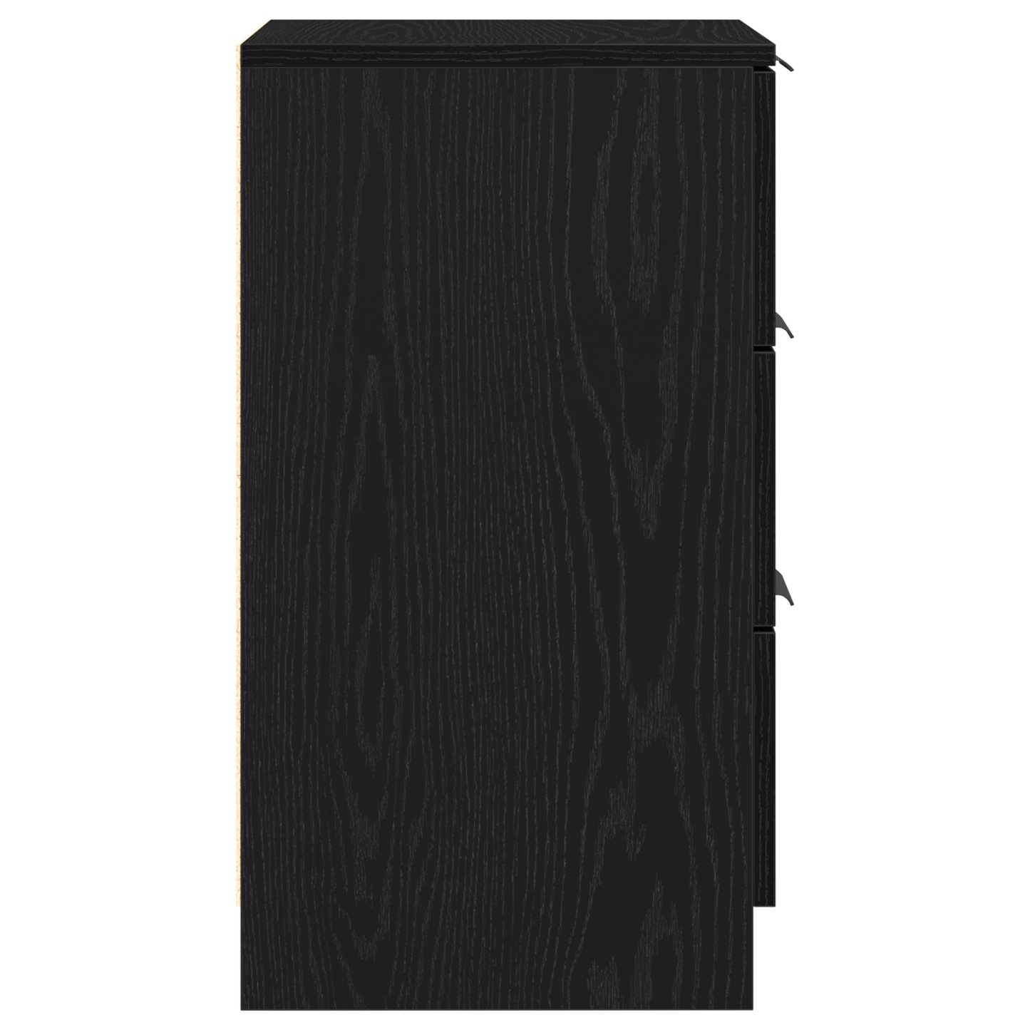 Nattbordskap 2 pcs Svart Eik 40 x 65 x 65 cm Konstruert tre