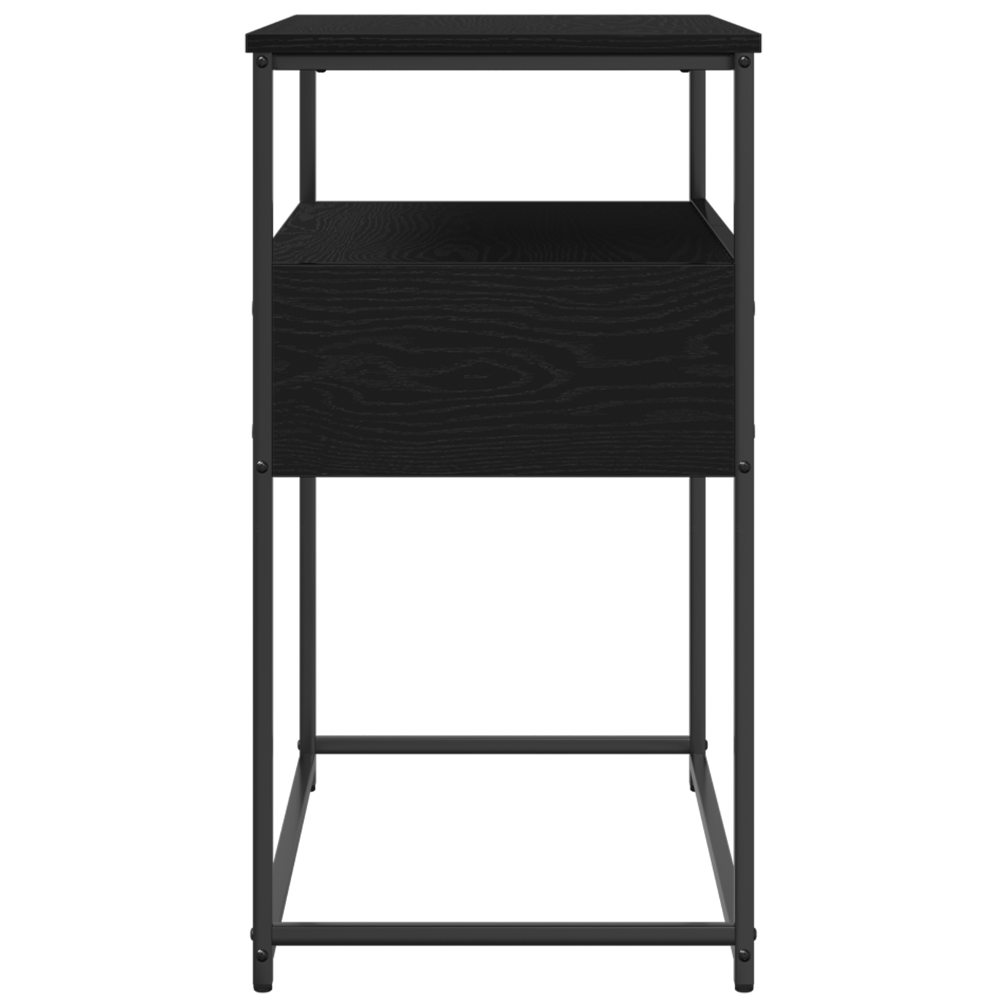 Konsollbord med skuff Svart Eik 75 x 40 x 75 cm Konstruert tre