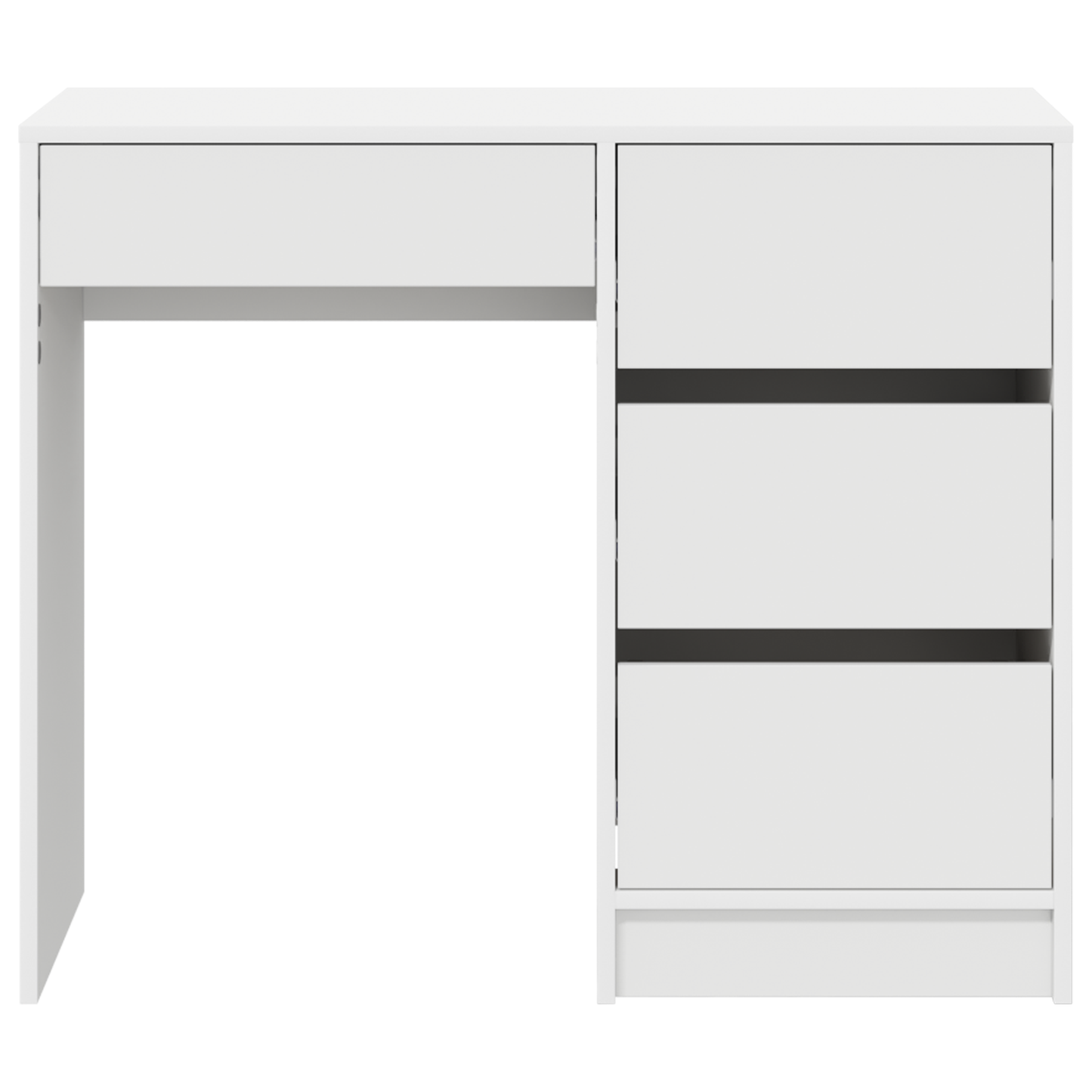 Skrivebord med skuff Hvit 90 x 37,5 x 75 cm Konstruert tre