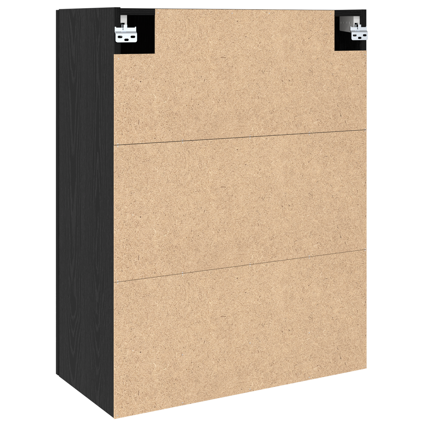 Veggskap Veggmontert Svart Eik 69,5 x 34 x 90 cm Konstruert tre