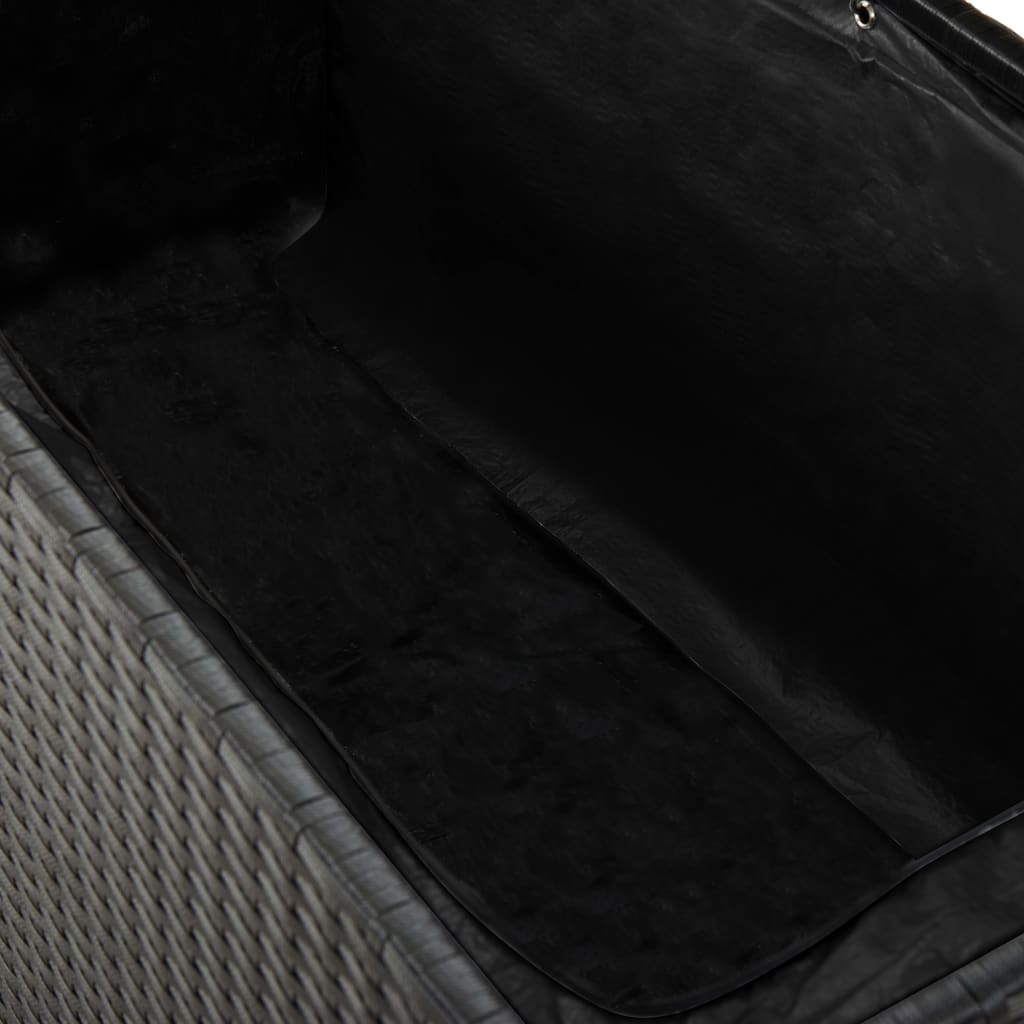 Putekasse 120x50x60 cm polyrotting svart