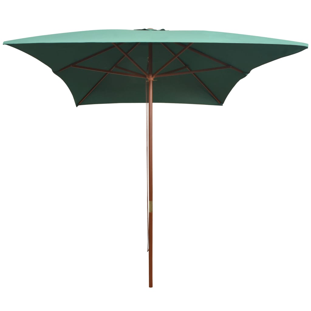 Parasoll 200x300 cm trestang grønn