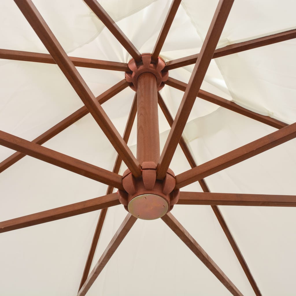 Hengeparasoll 300x300 cm trestang hvit