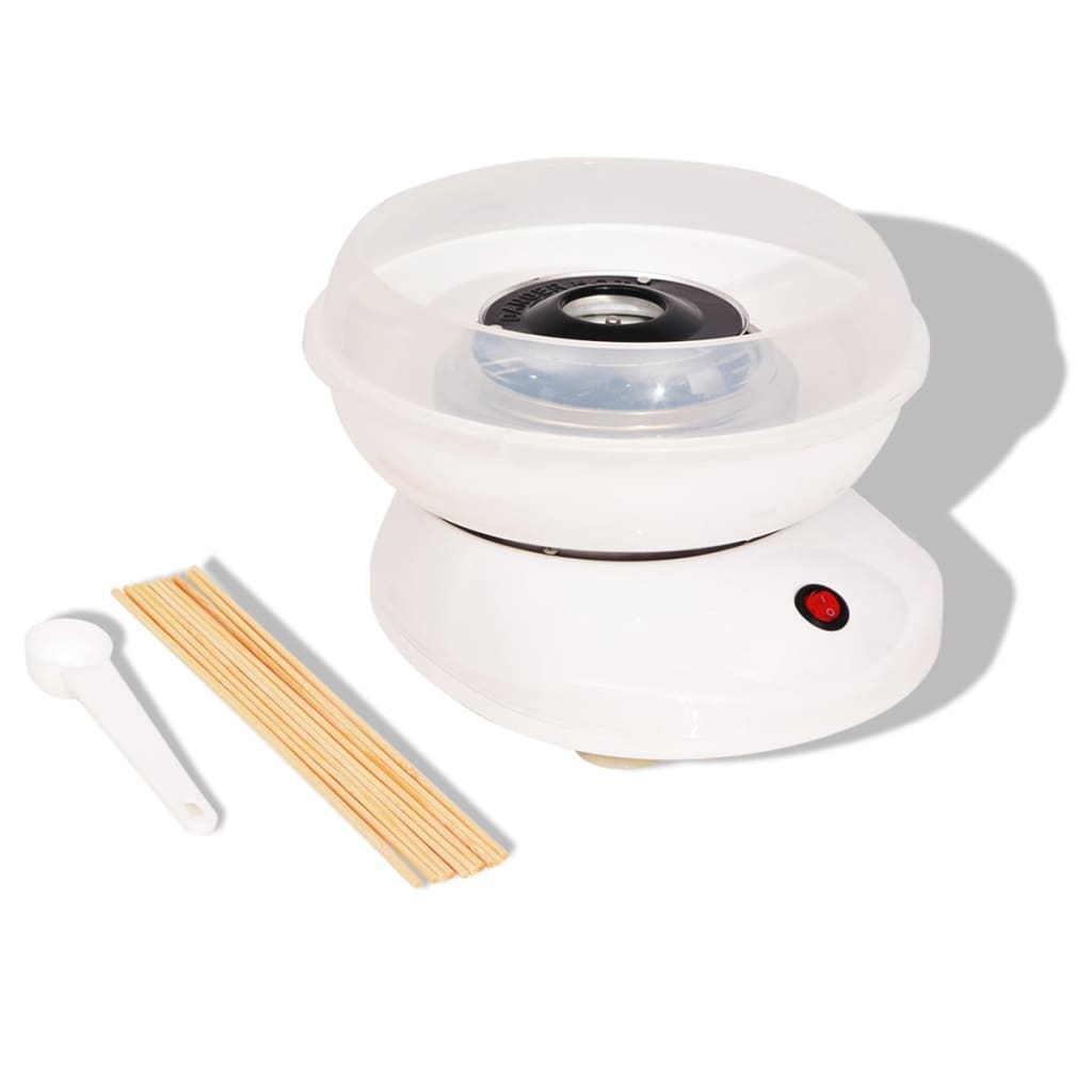 Sukkerspinnmaskin 480 W hvit