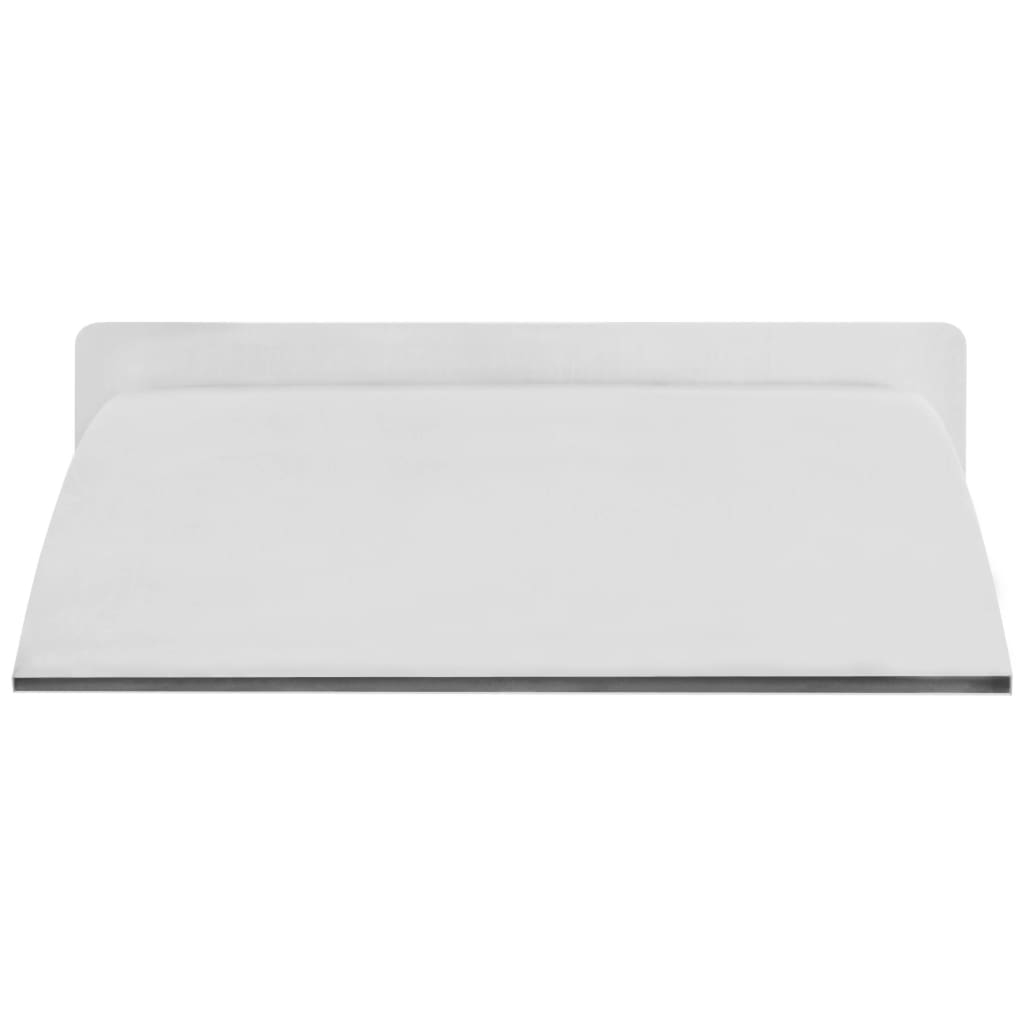 Bassengfontene rustfritt stål 30x9x26 cm sølv