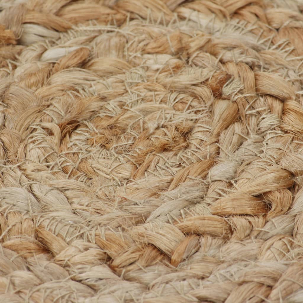 Matte flettet jute 120 cm rund