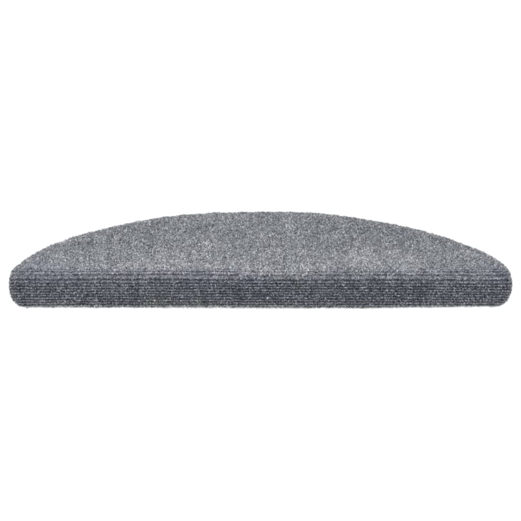 Trappematter selvklebende 15 stk 56x17x3 cm lysegrå halvrund