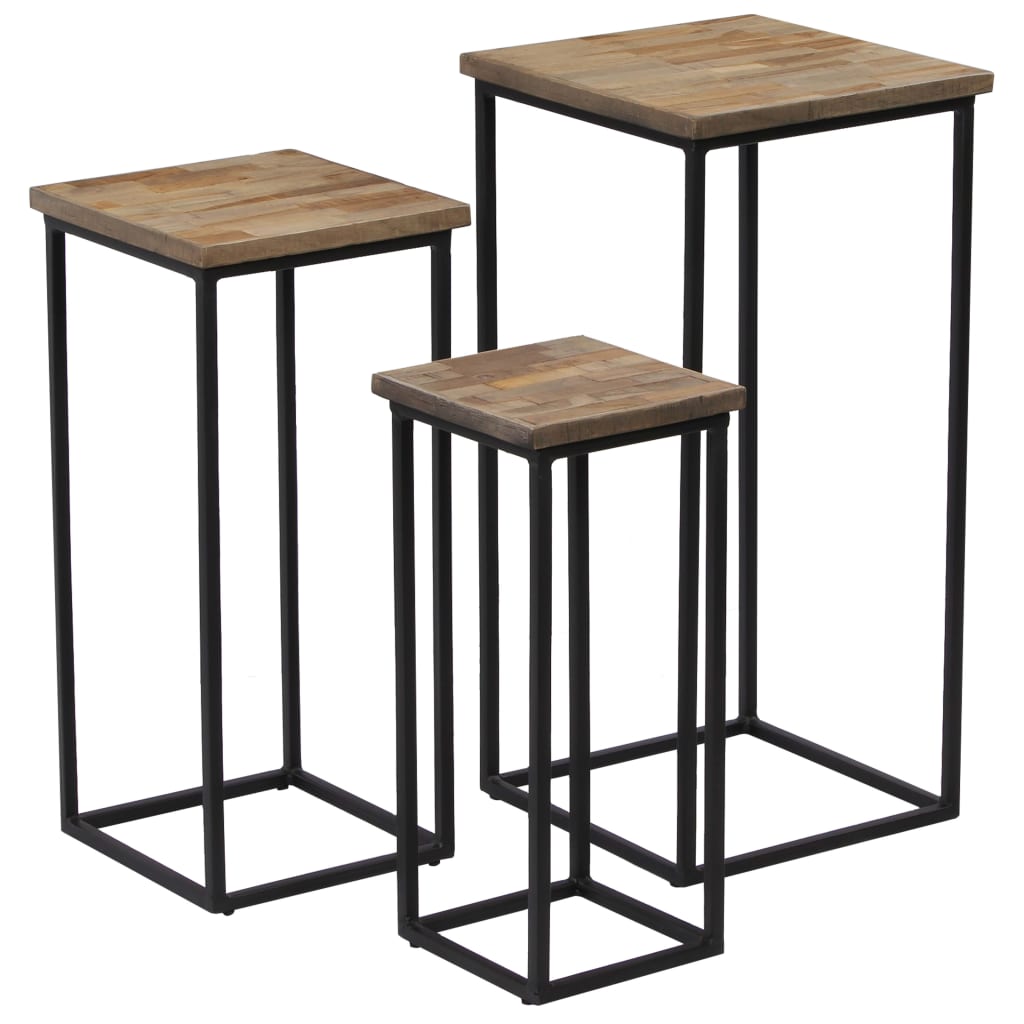 Plantebord 3 deler gjenvunnet teak