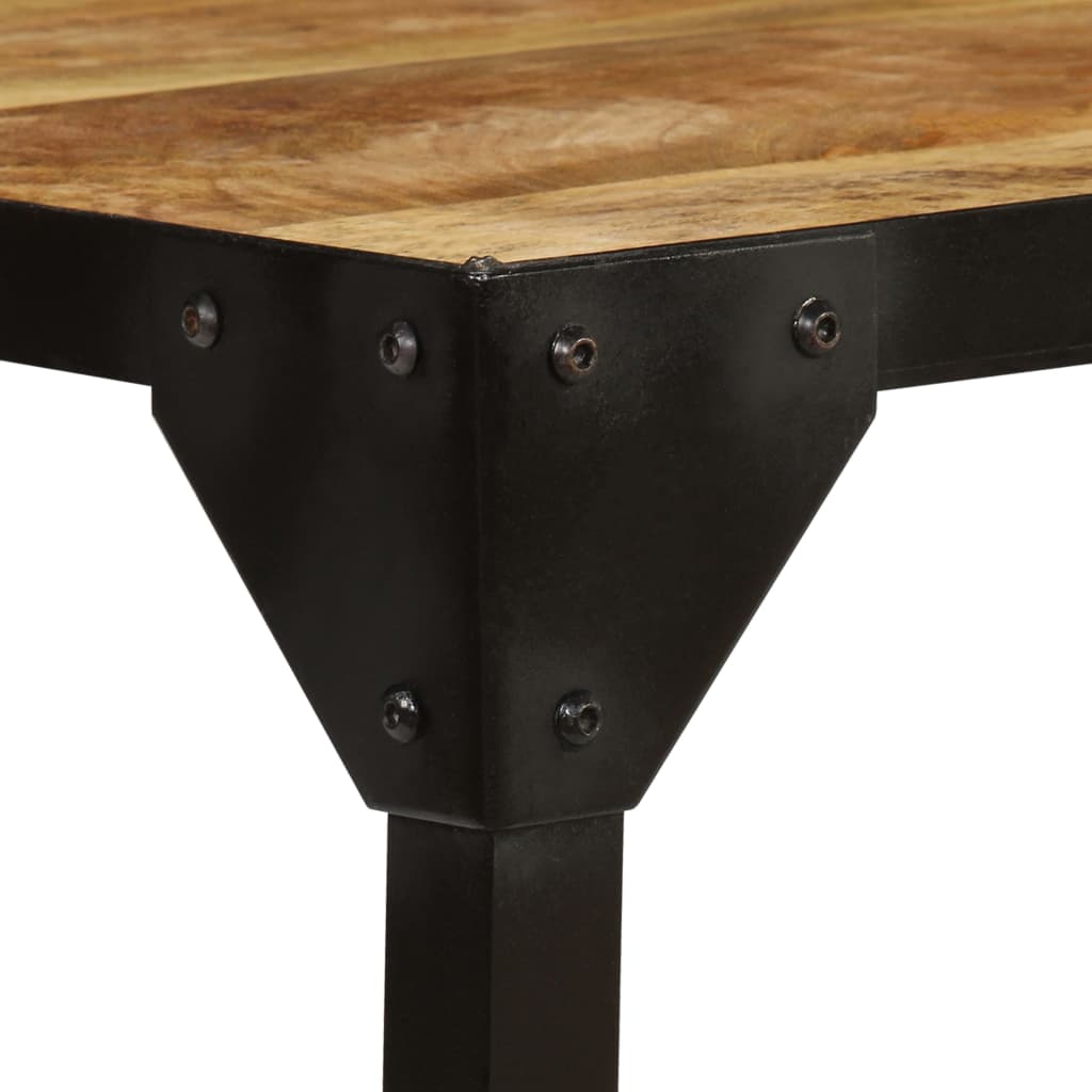 Salongbord heltre mango og stål 110 cm