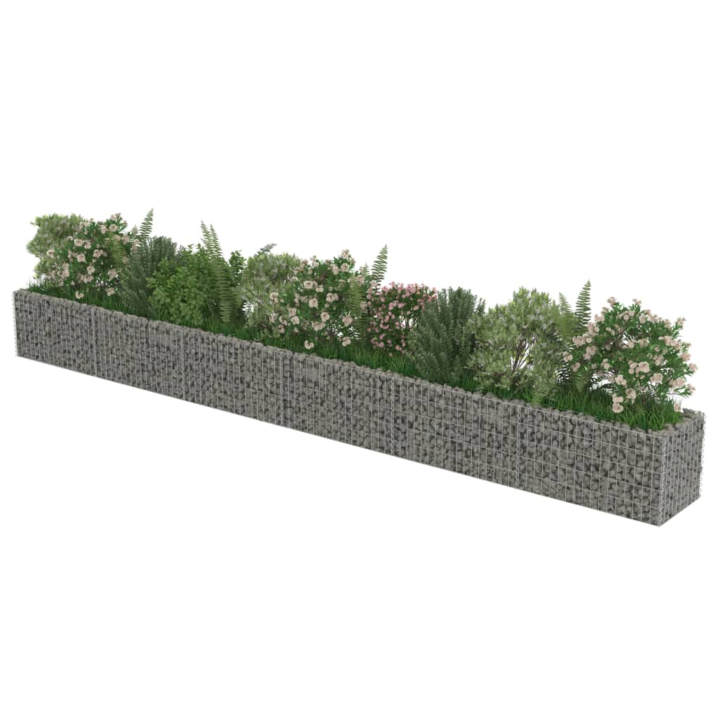 Gabion høybed galvanisert stål 540x50x50 cm