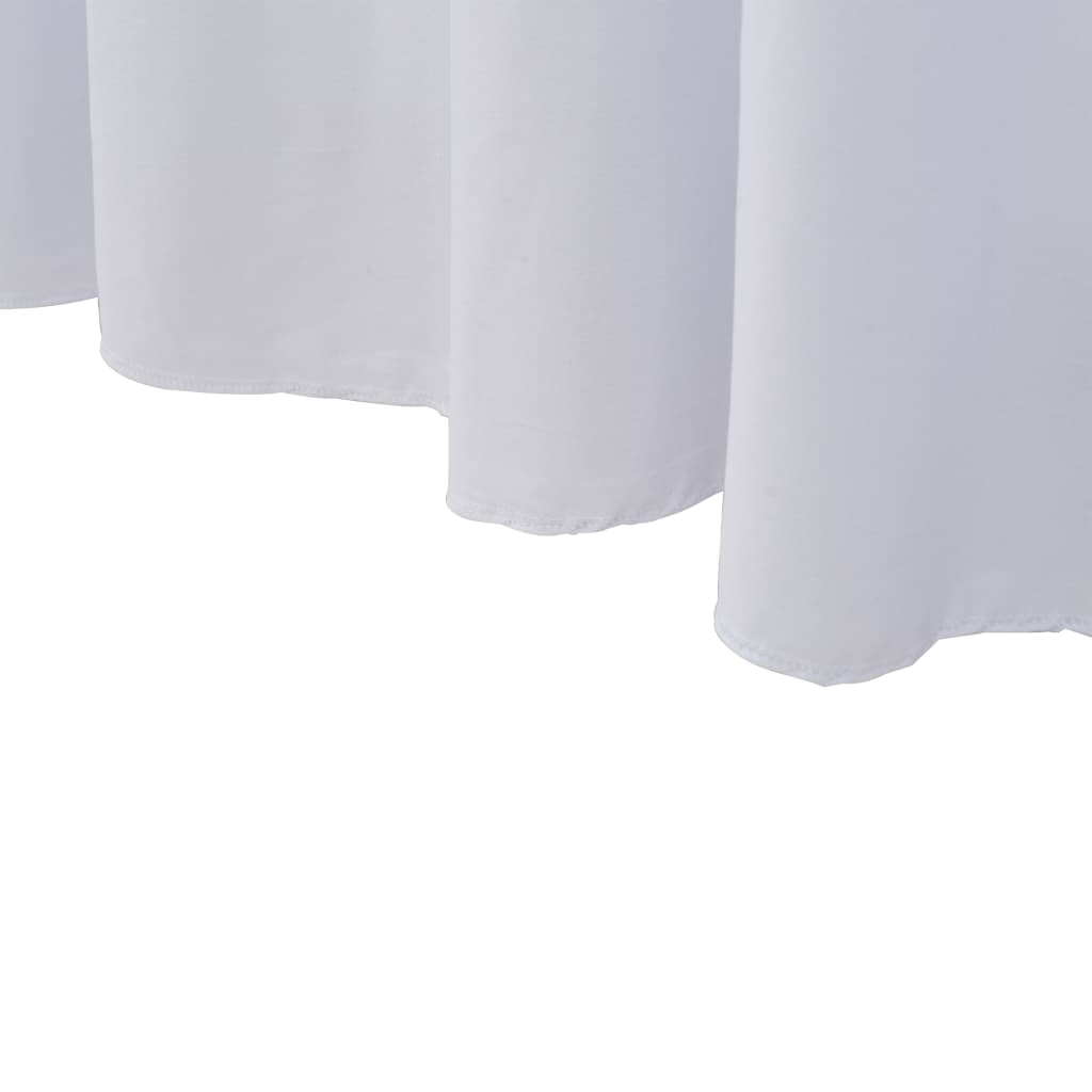 Elastisk bordduk med skjørt 2 stk 243x76x74 cm hvit