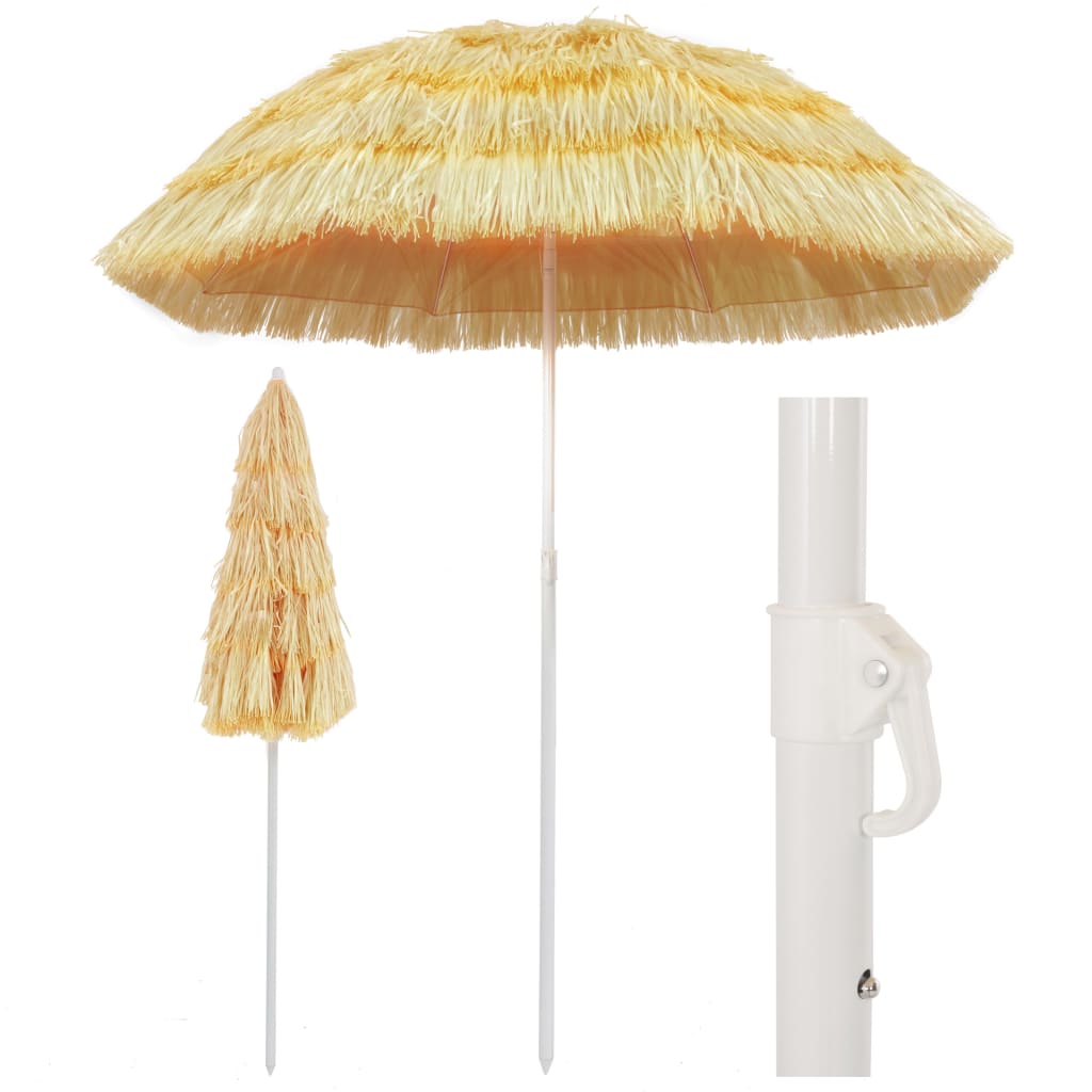 Strandparasoll naturell 180 cm Hawaii-stil