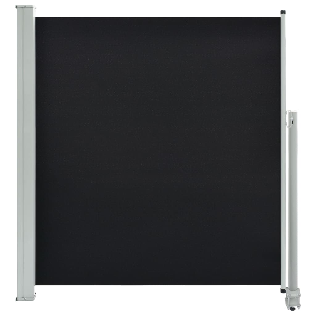Uttrekkbar sidemarkise 140 x 300 cm svart