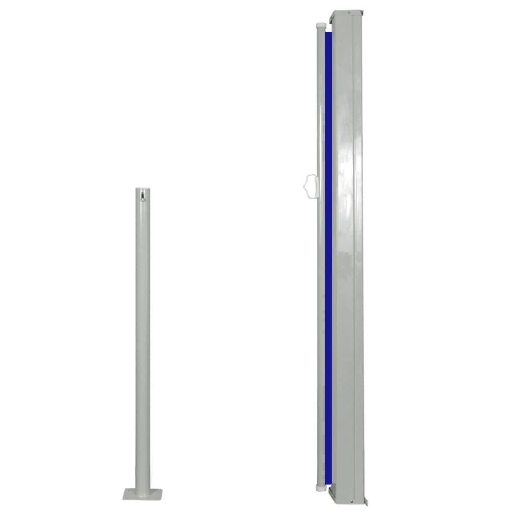 Uttrekkbar sidemarkise 120 x 300 cm blå