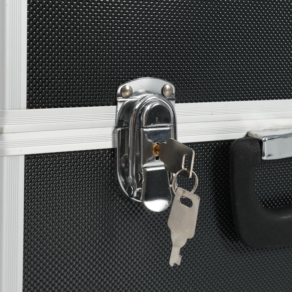 Verktøykasse 38x22,5x34 cm svart aluminium