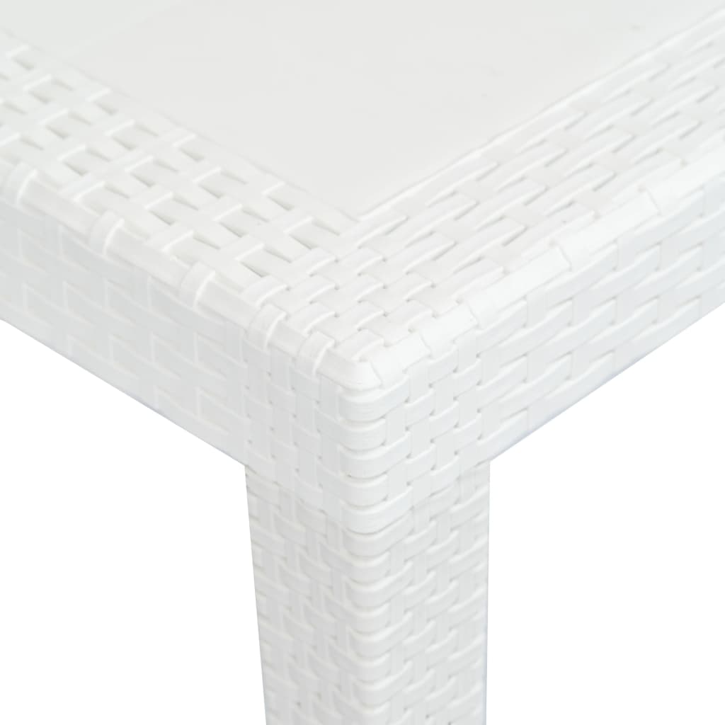 Hagebord 220x90x72 cm plast antrasitt rottingdesign