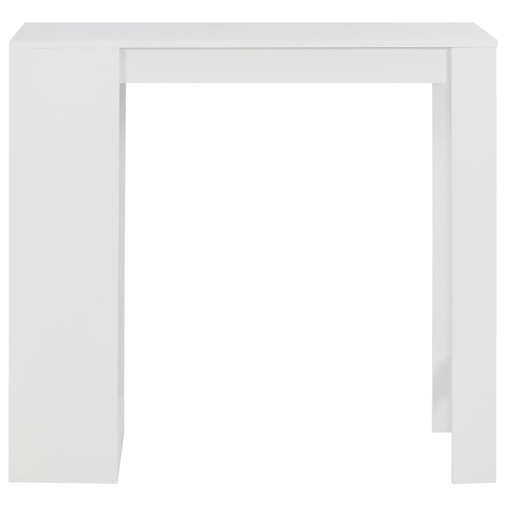 Barbord med hylle hvit 110x50x103 cm