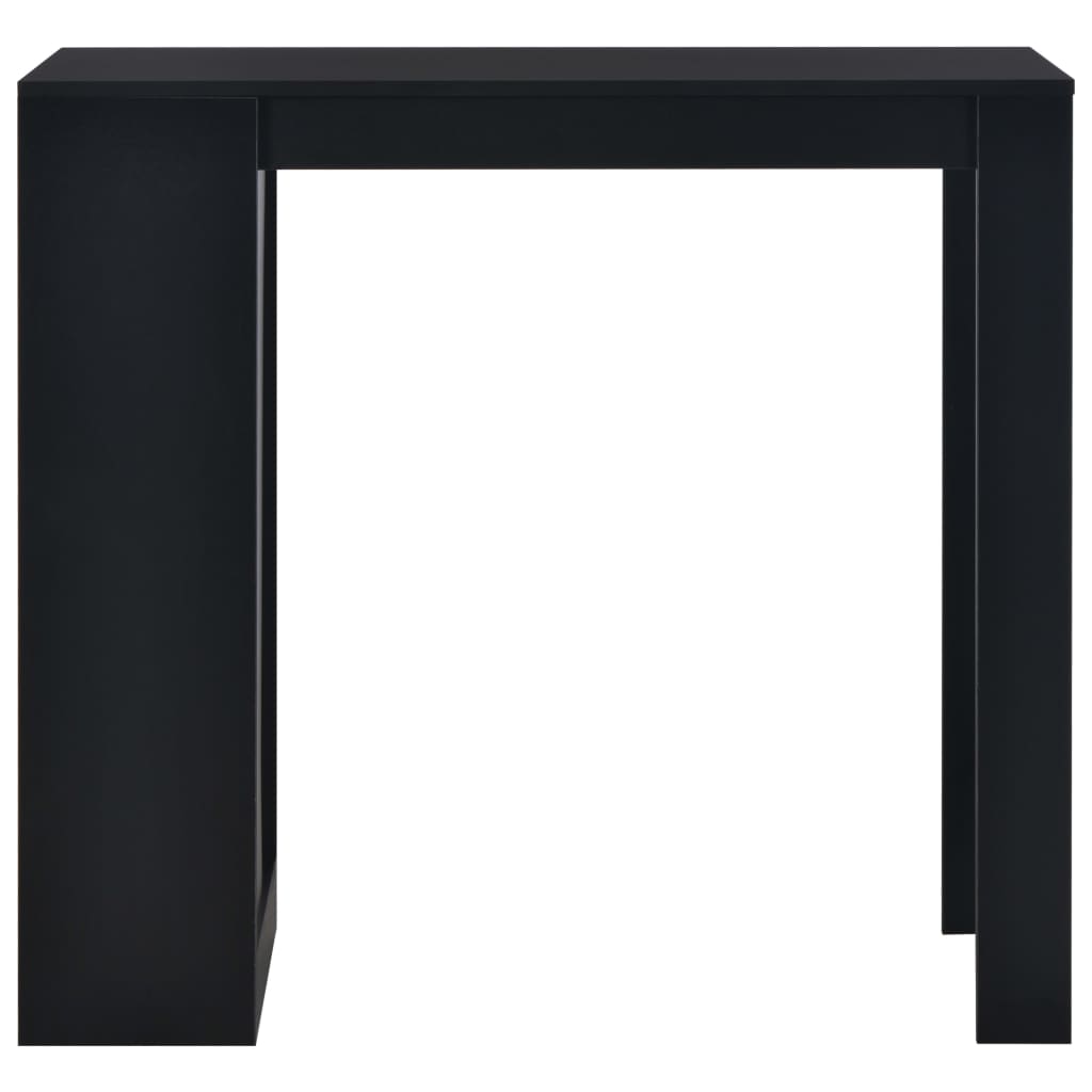 Barbord med hylle svart 110x50x103 cm