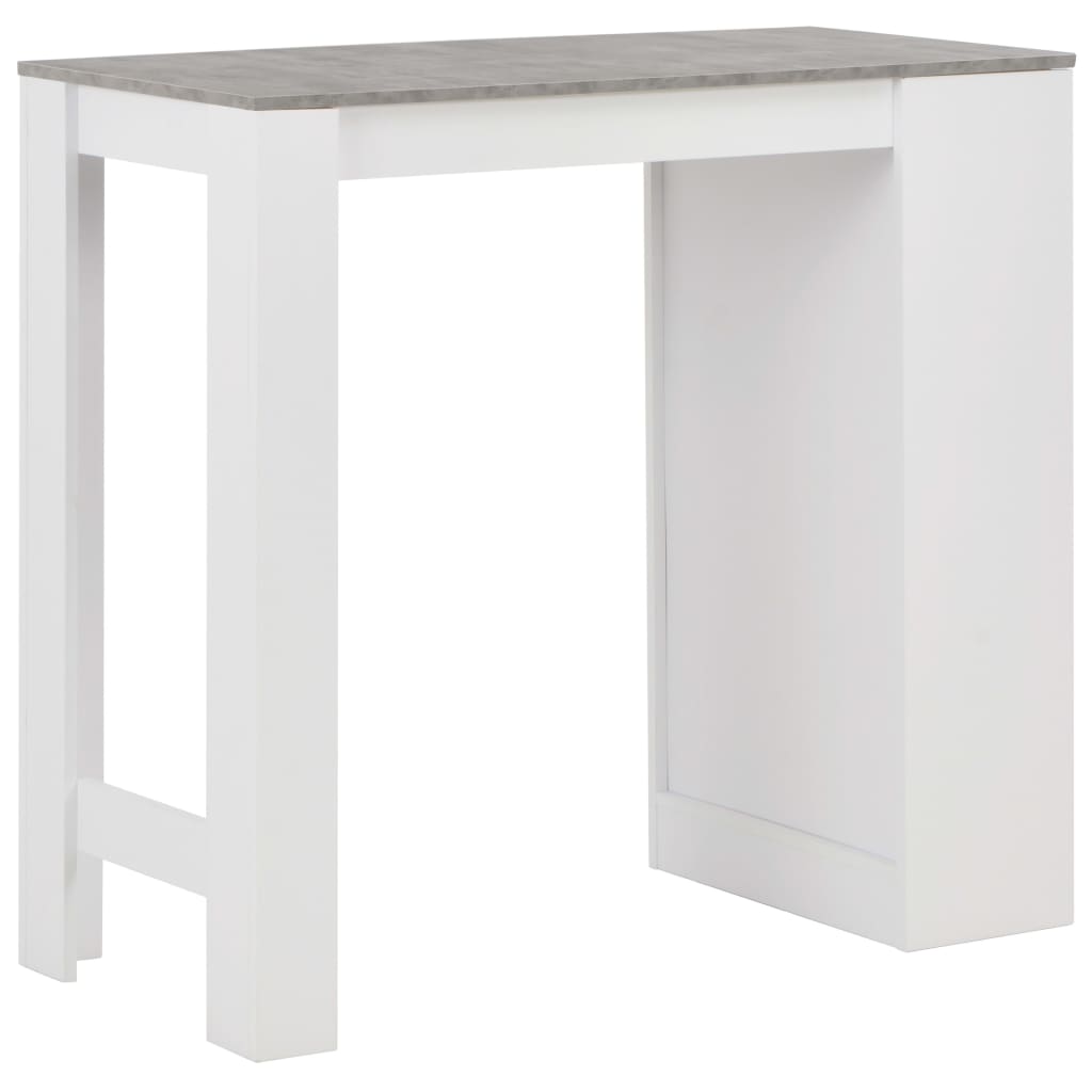 Barbord med hylle hvit 110x50x103 cm