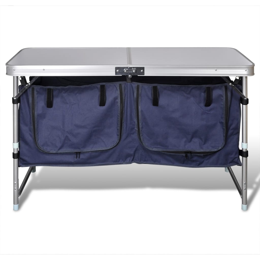 Sammenleggbar campingskap med aluminiumsramme