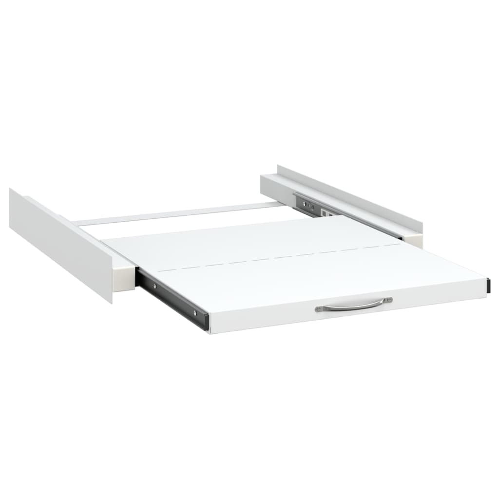 Stableramme for vaskemaskin med uttrekkbar hylle hvit