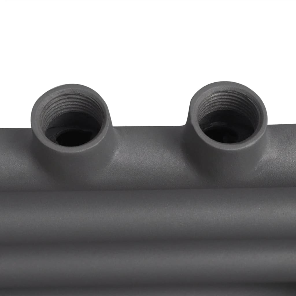 Radiator håndklestativ rett grå 600 x 1160 mm