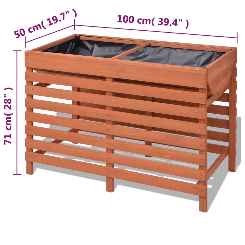 Plantekasse 100x50x71 cm Tre