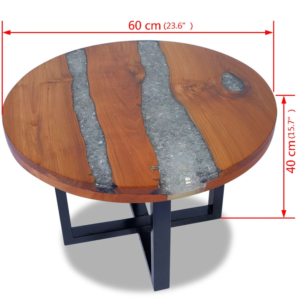 Salongbord Teak Harpiks 60 cm
