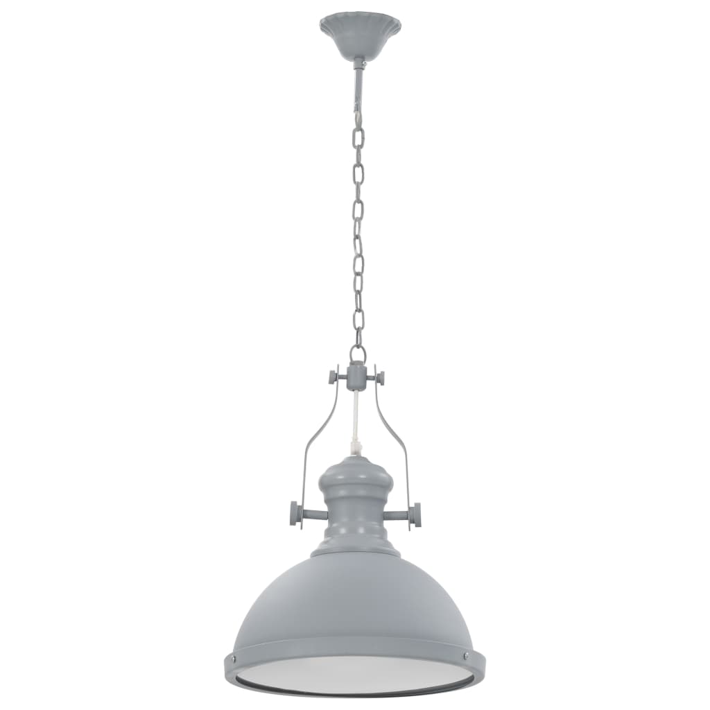 Taklampe grå rund E27