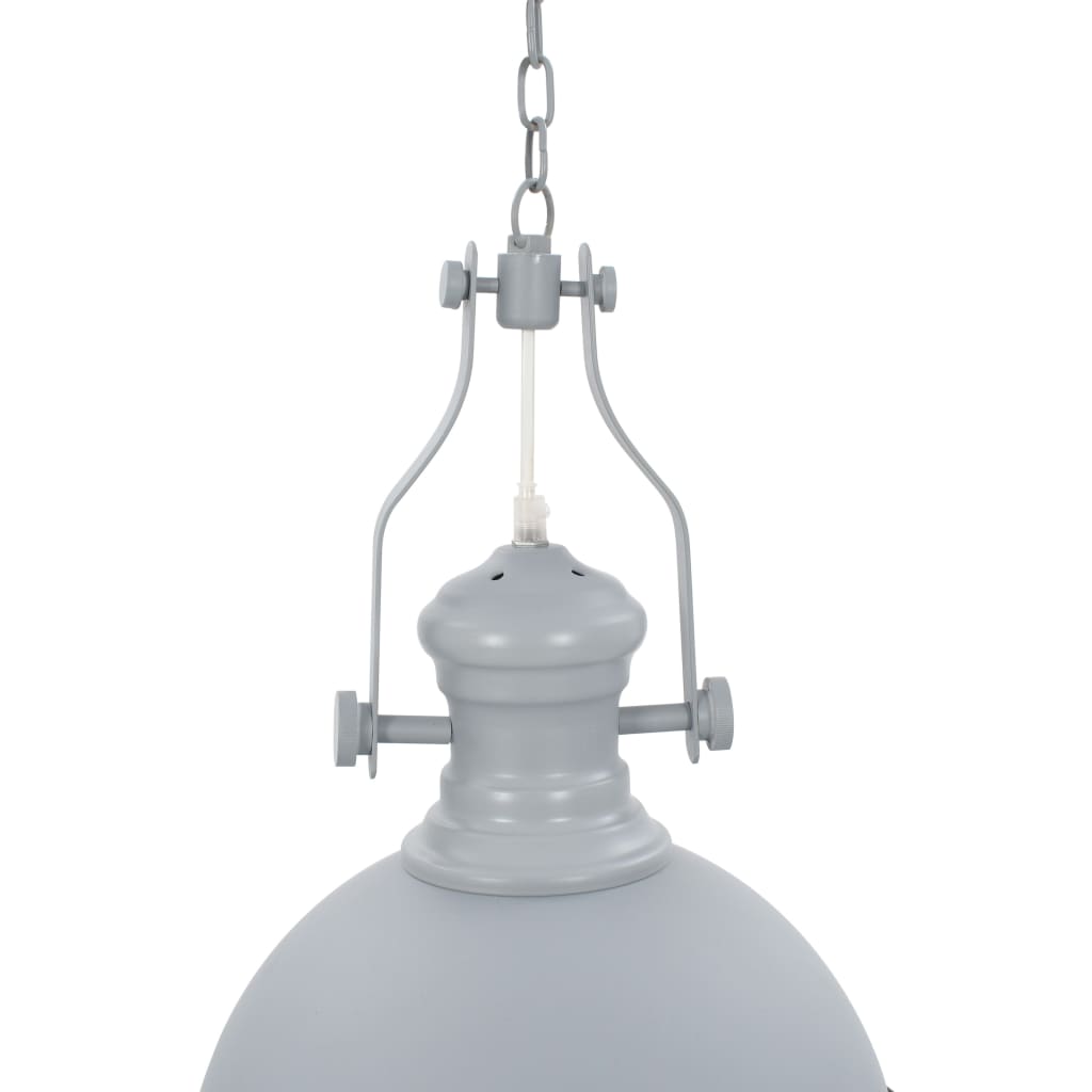 Taklampe grå rund E27