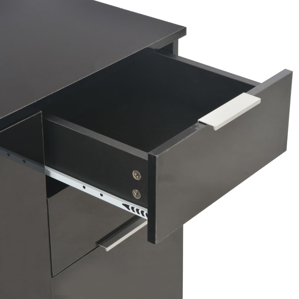 Skjenk høyglans svart 107x35x80,5 cm