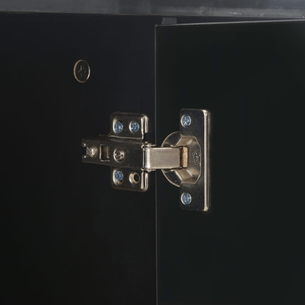 Skjenk høyglans svart 107x35x80,5 cm