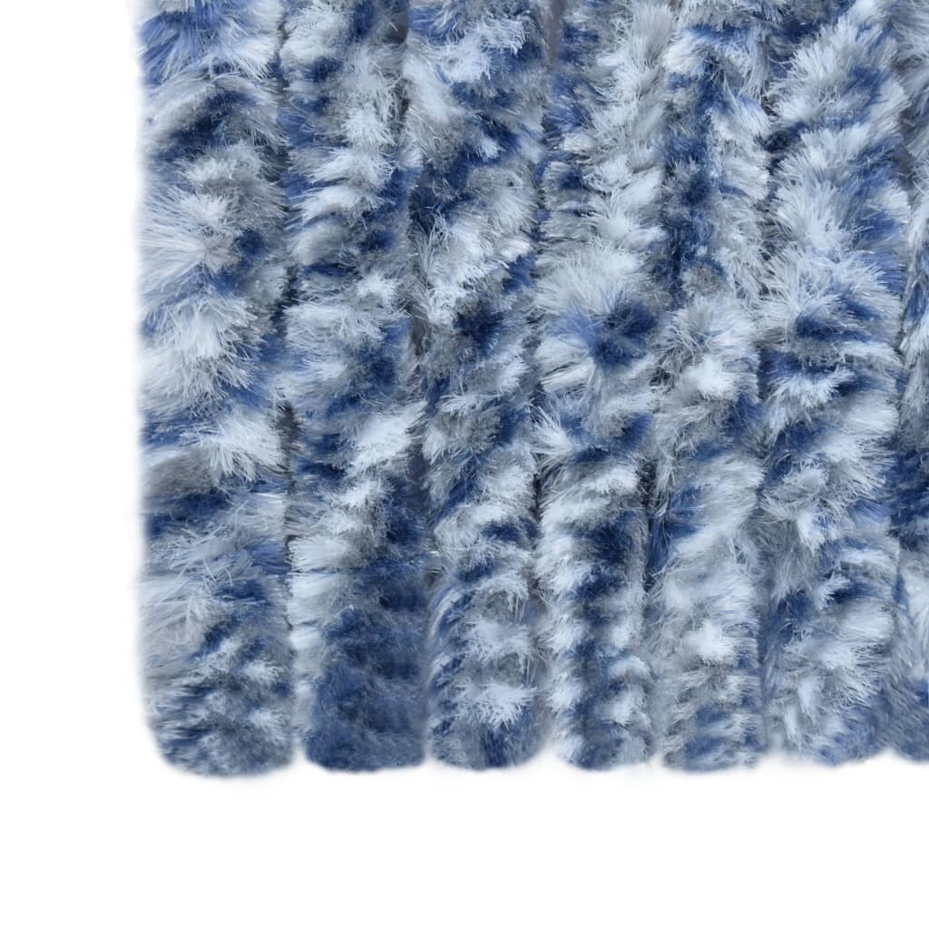 Insektgardin 90x220 cm blå, hvit og sølv