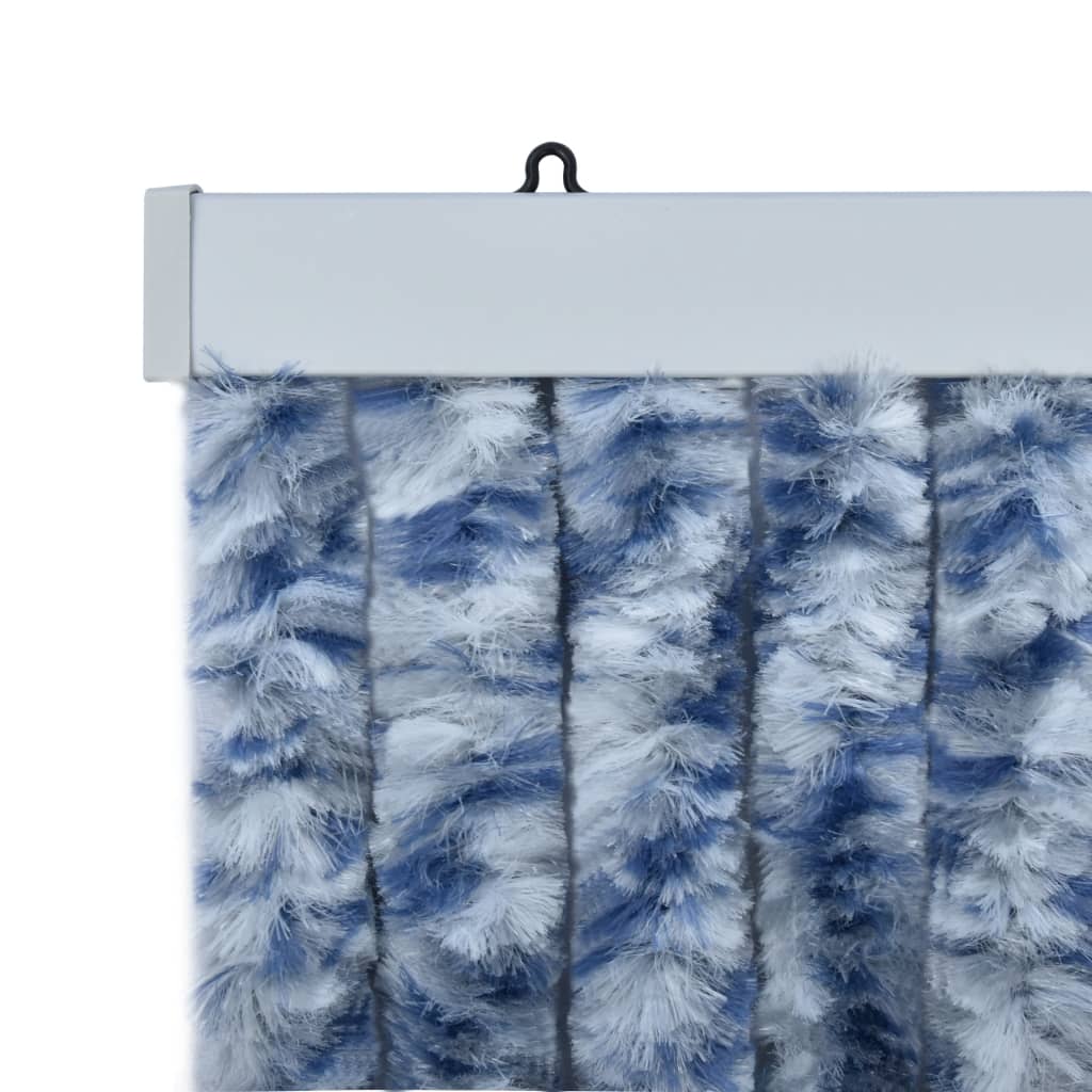 Insektgardin 100x220 cm blå, hvit og sølv