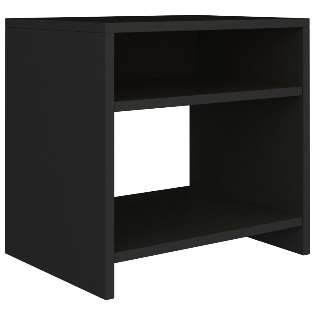 Nattbord svart 40x30x40 cm konstruert tre